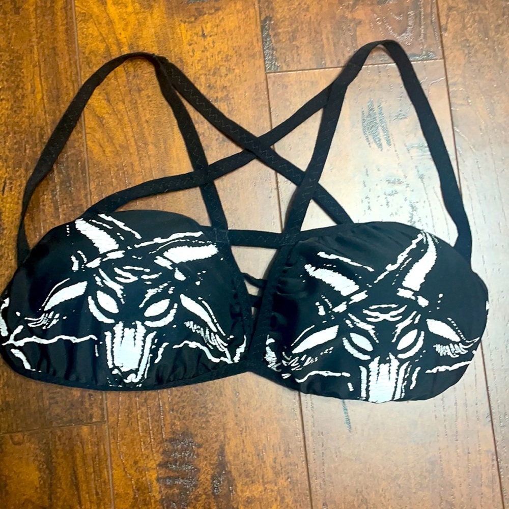 Pentagram Chest Baphomet Bikini Top - Picture 6 of 6